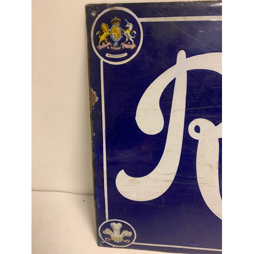 An original early-20th-century rectangular enamel advertising sign for ...
