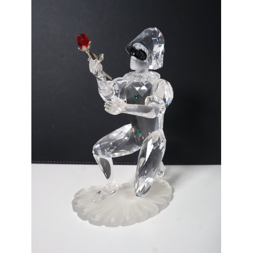 Swarovski masquerade Harlequin figurine SCS 2001 annual edition, 14 cm, no box