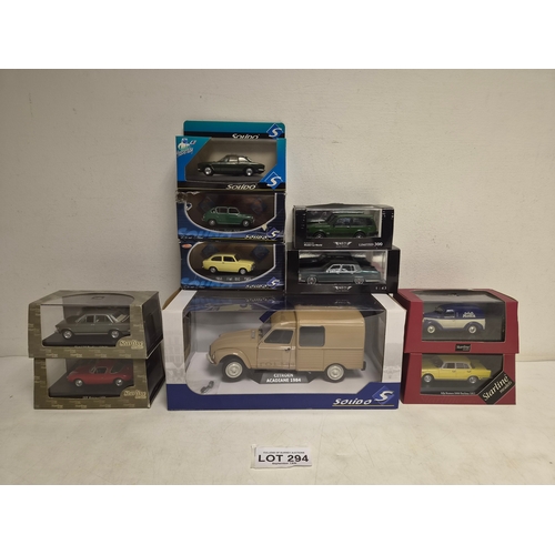 Collection of European 1:43 & 1:18 Scale Diecast Models Comprising Solido Citroën Acadiane, NEO Limited 300, Starline, & Solido Yesterday Issues