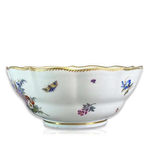 79 - Meissen hand painted porcelain floral decorated bowl.
Factory second. Decorated with sprays of colou... 