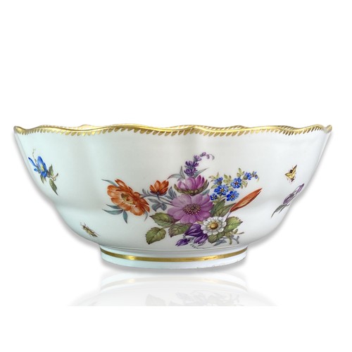 79 - Meissen hand painted porcelain floral decorated bowl.
Factory second. Decorated with sprays of colou... 