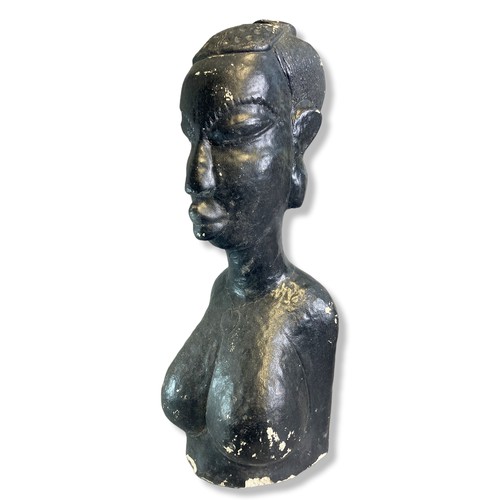 262 - Large African stone bust of woman.
54cm tall