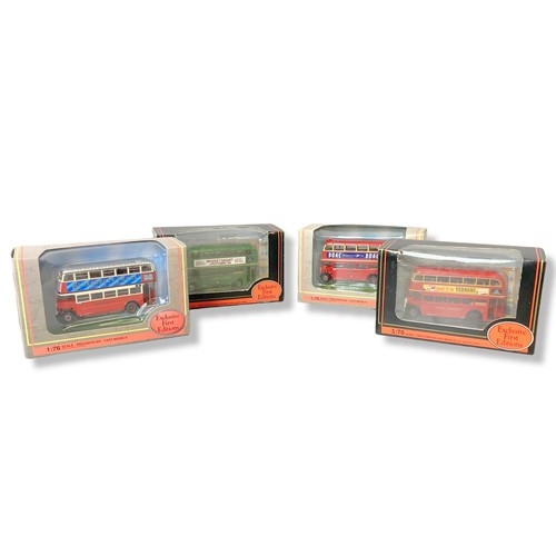 65 - Four Gilbow First editions 1:76 scale Model busses.
Including - Bromley pageant of motoring 1996 Cod... 