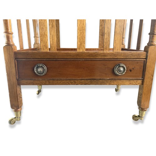 269 - Canterbury magazine rack with drawer. On brass casters.
54 x 45 cm