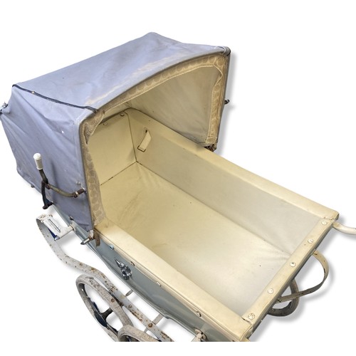 67 - Vintage Silver Cross Pram.
Lime green with grey hood.
90cm tall