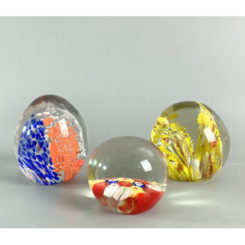 60 - Six vintage glass Paperweights including Cornish Liskeard glass.