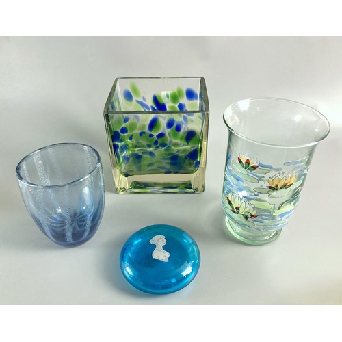 62 - A Collection of various vintage coloured Art glass.