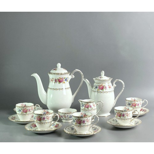 104 - Royal Grafton China tea & Coffee set . Includes Coffee pot, teapot, Milk, Sugar & five cups & saucer... 