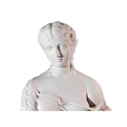 118 - Victorian Parian porcelain bust of Clytie. Attributed to Copeland. Unmarked. 
30cm tall