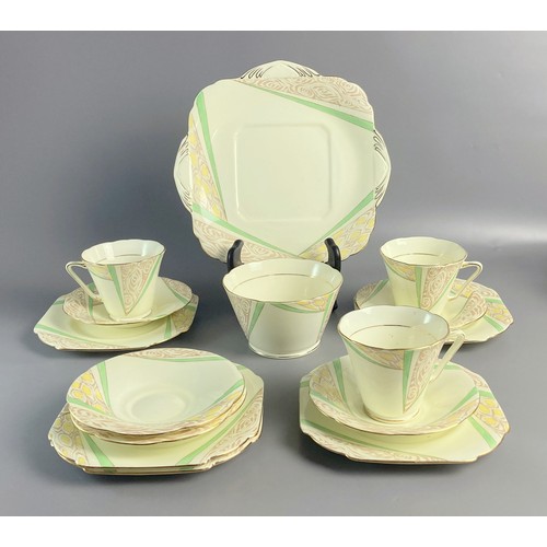 122 - Collection of Art Deco china to include Tureens & part tea set. Burgess & Leigh Tureens with Grafton... 