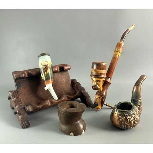 207 - Collection of Vintage Tobacciana including Pipes, Lighters, Ashtrays and more.