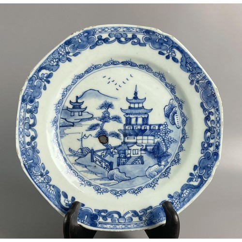 179 - Chinese export porcelain plate & hand painted 