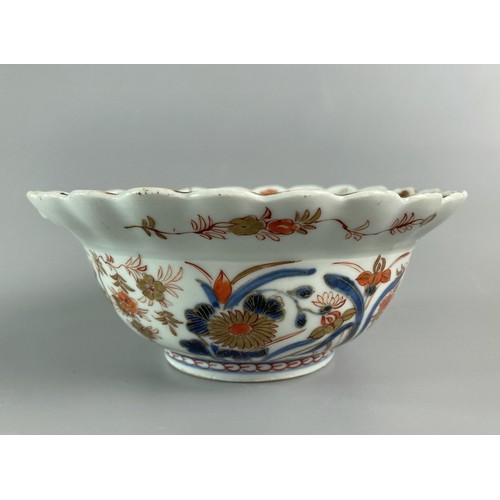 224 - Japanese Edo period Arita Imari bowl & stand. Fine quality, hand painted with blossoming flowers. Ma... 