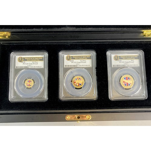 4 - Very rare 22CT Gold Sovereign set 