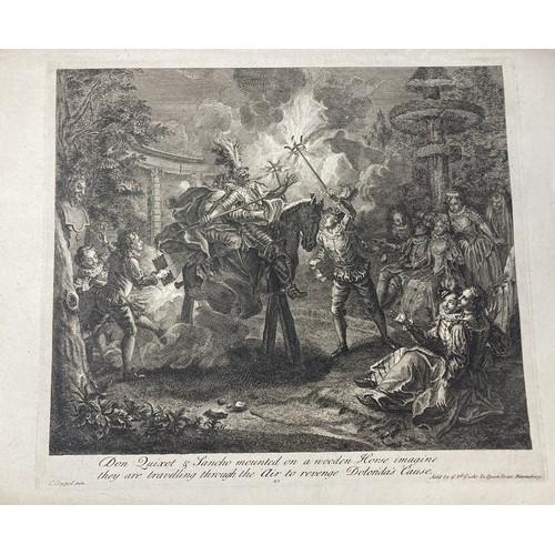 280 - Pair of Circa 1725 Charles Antoine Coypel Engravings Of 