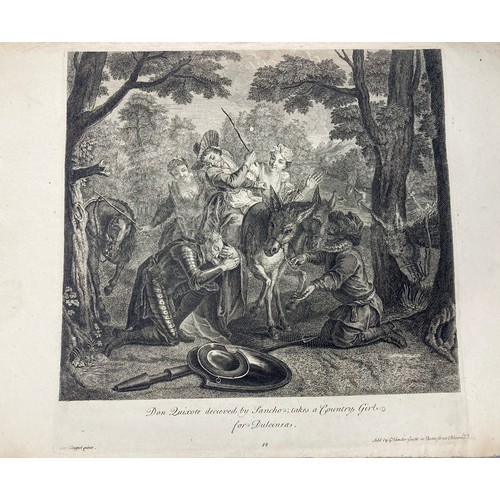 281 - Pair of Circa 1725 Charles Antoine Coypel Engravings Of 