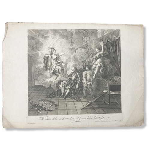 284 - Pair of Circa 1725 Charles Antoine Coypel Engravings Of 