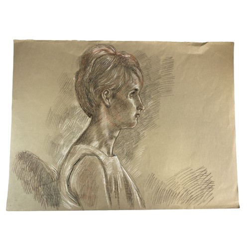 303 - Collection of six Ronald Olley (British 1923-) Chalk & pastel drawings.
Includes five different Anim... 