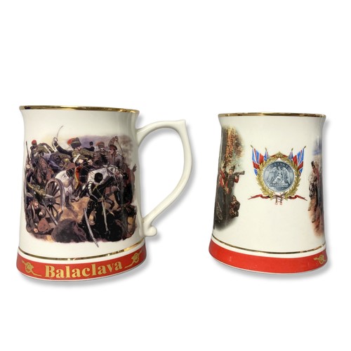 123 - A set of four Military interest Tankards. From the great battles of the British Army collection.
13c... 