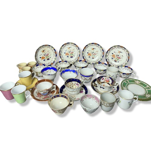 125 - Large collection of 19th & 20th Century English porcelain tea wares. Includes Royal Crown Derby, Min... 