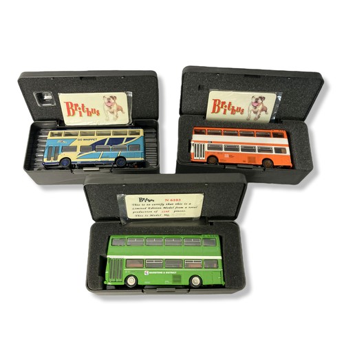 158 - A Collection of five Britbus Diecast model buses 1/76 