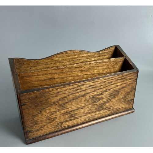 363 - Antique Art Nouveau metal mounted Oak Stationery box.
Stationery box - 23cm Tall