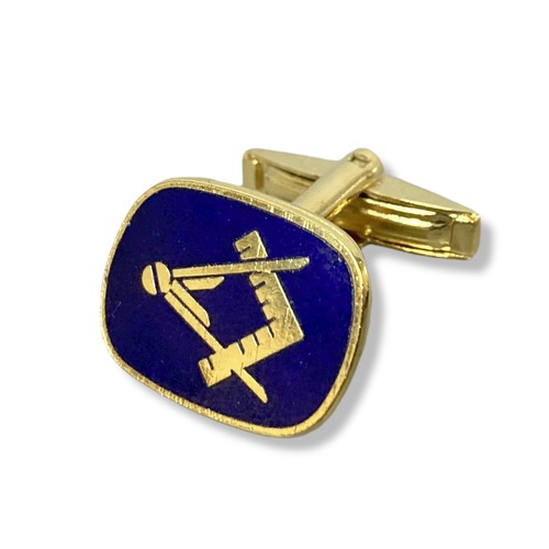 26 - A pair of vintage masonic Enamel Cufflinks.