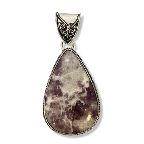 32 - Large Silver and Agate pendant.
55mm long.