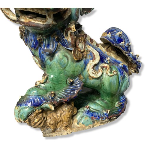 182A - very large 19th-Century Chinese Sancai glazed Fo dog.
46 x 48 cm