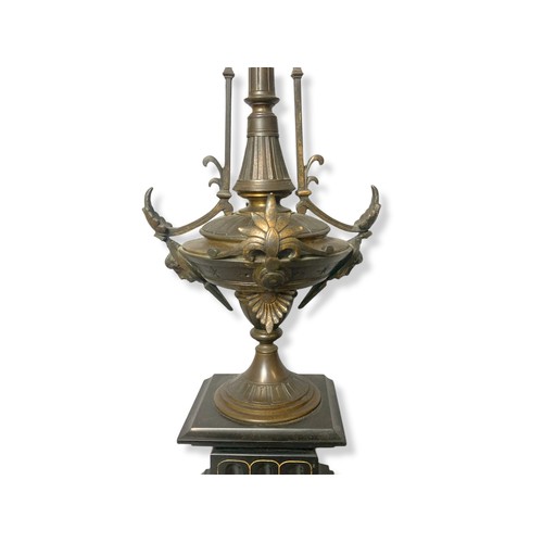 245A - Pair of 19th-century french Empire Bronze & marble Candelabra. From a West country estate collection... 