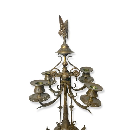 245A - Pair of 19th-century french Empire Bronze & marble Candelabra. From a West country estate collection... 