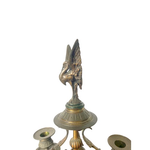 245A - Pair of 19th-century french Empire Bronze & marble Candelabra. From a West country estate collection... 