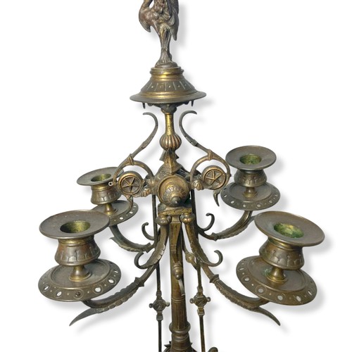 245A - Pair of 19th-century french Empire Bronze & marble Candelabra. From a West country estate collection... 