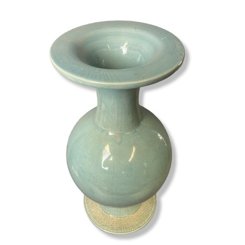 110B - A large Turquoise glaze ceramic vase.
51cm Tall