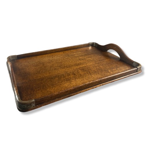 356A - Two Victorian / Edwardian large wooden trays.
50 x 33cm & 59 x 32 cm