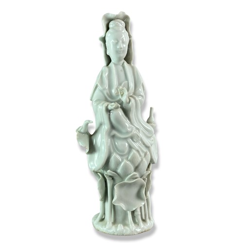 378 - Chinese Dehua porcelain Blanc-de-Chine Guanyin figure.