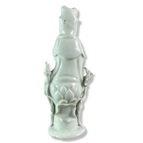 378 - Chinese Dehua porcelain Blanc-de-Chine Guanyin figure.