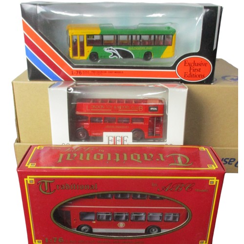 3 - A lot of 6 Diecast model buses. Including EFE & Lledo trackside, Corgi collector club.