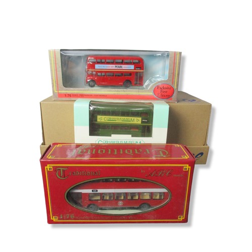 6 - A collection of 6 Diecast model buses. Including EFE & Lledo trackside, Corgi collector club.