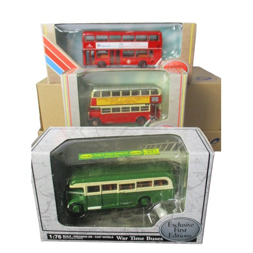 8 - A collection Diecast model buses. Including EFE & Lledo trackside, Corgi collector club.