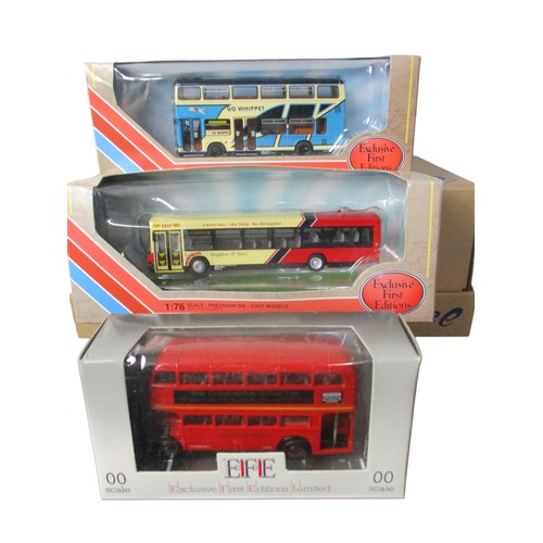 8 - A collection Diecast model buses. Including EFE & Lledo trackside, Corgi collector club.