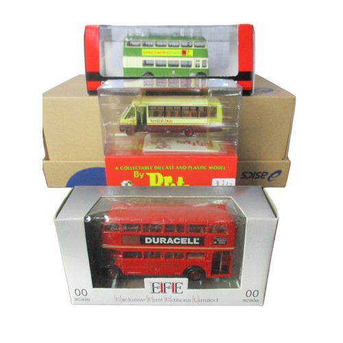 12 - A collection of 6 Diecast model buses. Including EFE & Lledo trackside, Corgi collector club.