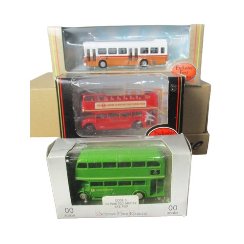 14 - A collection of 6 Diecast model buses. Including EFE & Lledo trackside, Corgi collector club.