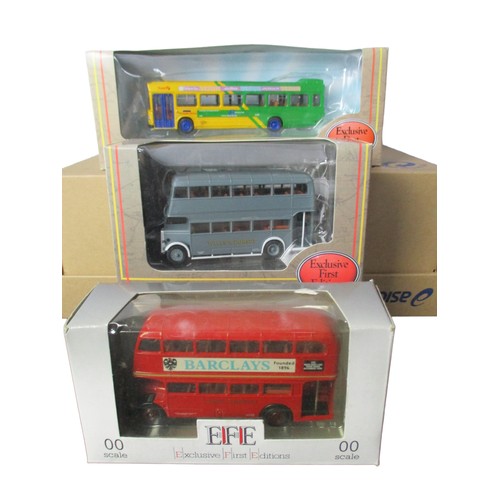 14 - A collection of 6 Diecast model buses. Including EFE & Lledo trackside, Corgi collector club.