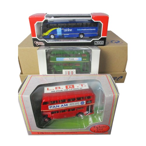 16 - A job lot of 6 Diecast model buses. Including EFE & Lledo trackside, Corgi collector club.