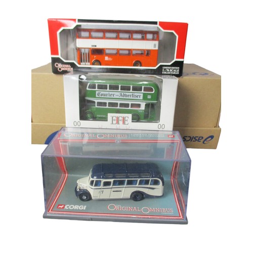 17 - A collection of 6 Diecast model buses. Including EFE & Lledo trackside, Corgi collector club.