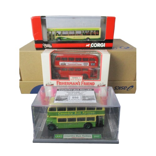 17 - A collection of 6 Diecast model buses. Including EFE & Lledo trackside, Corgi collector club.