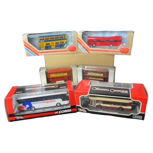 18 - Six Diecast model buses. Including EFE & Lledo trackside, Corgi collector club.