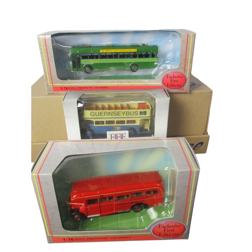 20 - A collection of 6 Diecast model buses. Including EFE & Lledo trackside, Corgi collector club.