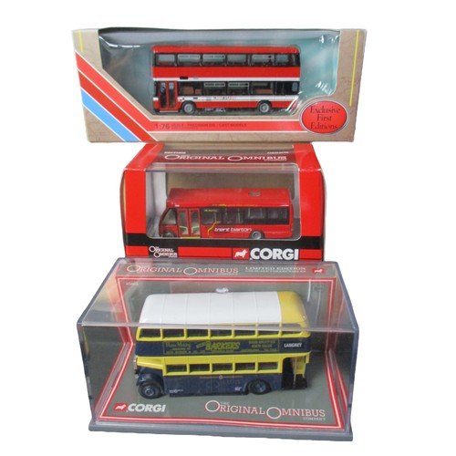 32 - A job lot of 6 Diecast model buses. Including Gilbow EFE & Corgi.